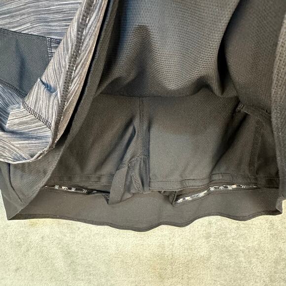 Athleta Skirt Women Medium Black Spacedye Bustle Skort Stretch Activewear Tennis - Picture 2 of 11